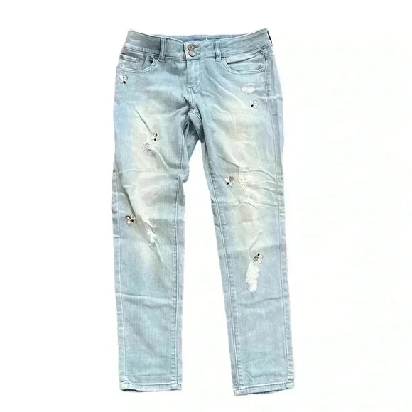New York & Company Denim - New York & Company Soho Boyfriend Distressed Embellished Jeans Size 4